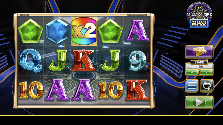 밀리어네어 미스터리 박스 슬롯 게임 화면